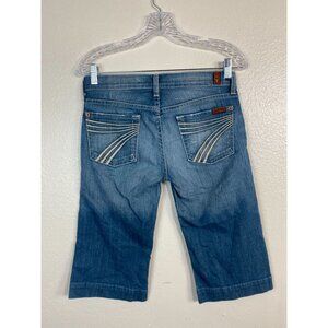7 For All Mankind Womens Denim Dojo Bermuda Shorts Size 26 Blue Cotton Blend